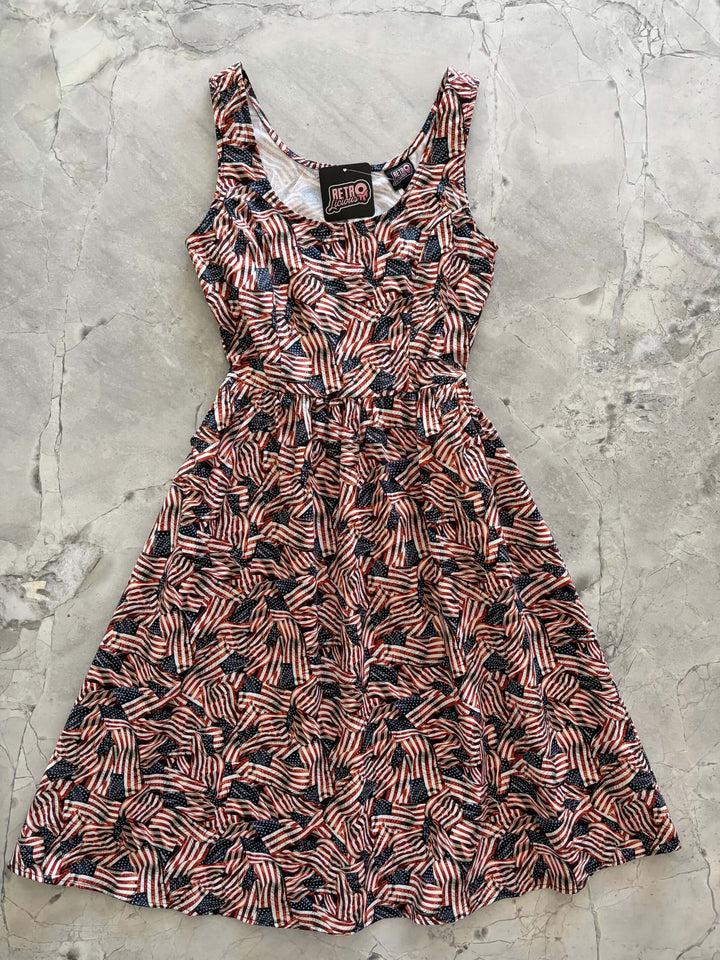 American Flag Fit &amp; Flare Dress