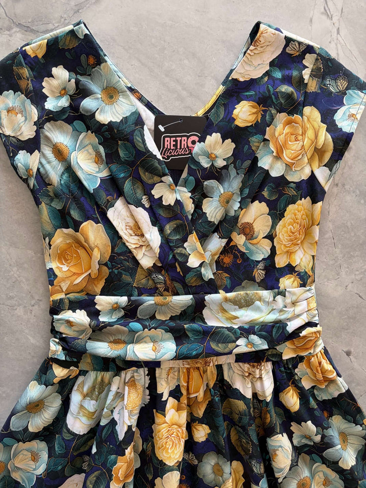 Midnight Floral Greta Dress, styled view