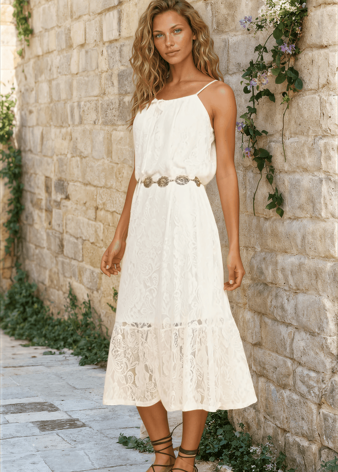 Women's Gianna Lace Front Tie Midi Dress Made in USA Classy Cozy Cool | Made in USA | Women's Clothing Boutique Women's Gianna Lace Front Tie Midi Dress Made in USA Classy Cozy Cool | Made in USA | Women's Clothing Boutique