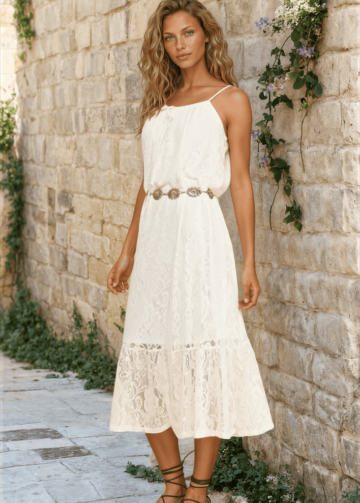 gilana lace dress Gilana lace mini dress in white - Retrofete