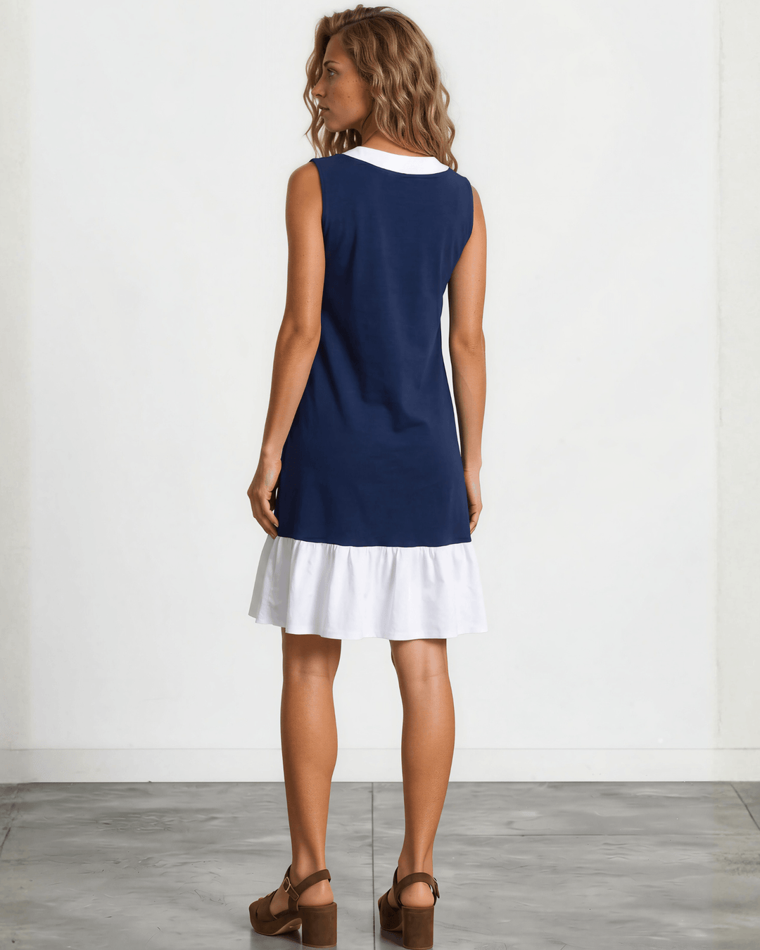 navy blue beach wedding dress Newport Coast Organic Cotton Dress