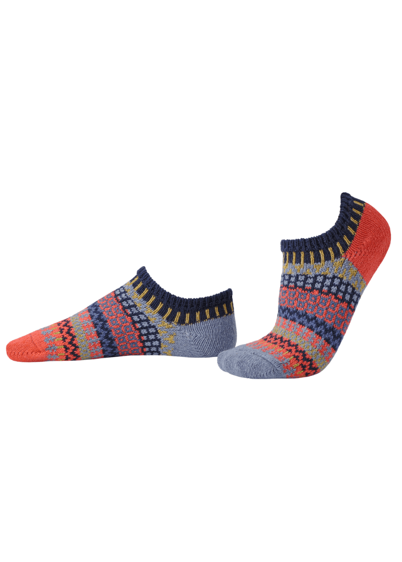Solmate MASALA Knitted Ankle Socks | Made in USA | These socks are delightfully mismatched & so very comfortable.  American Made Women's Boutique.