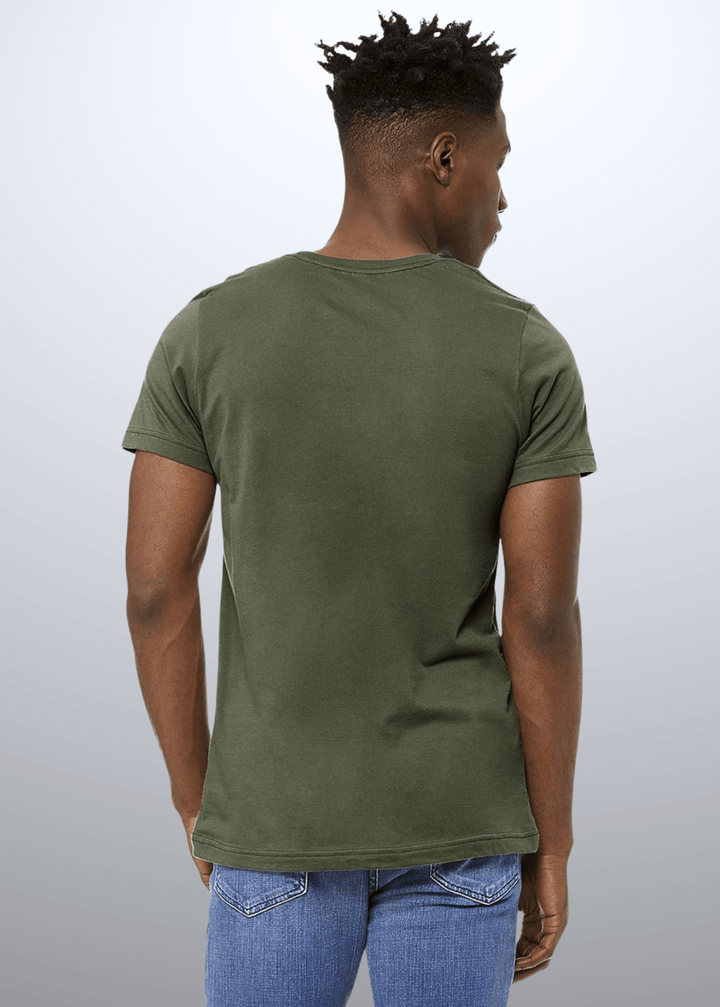 Made in USA Men's FREEDOM Patriotic Cotton T-Shirt, Crew Neck, Short Sleeves, Available in Black, Army Green and Navy
