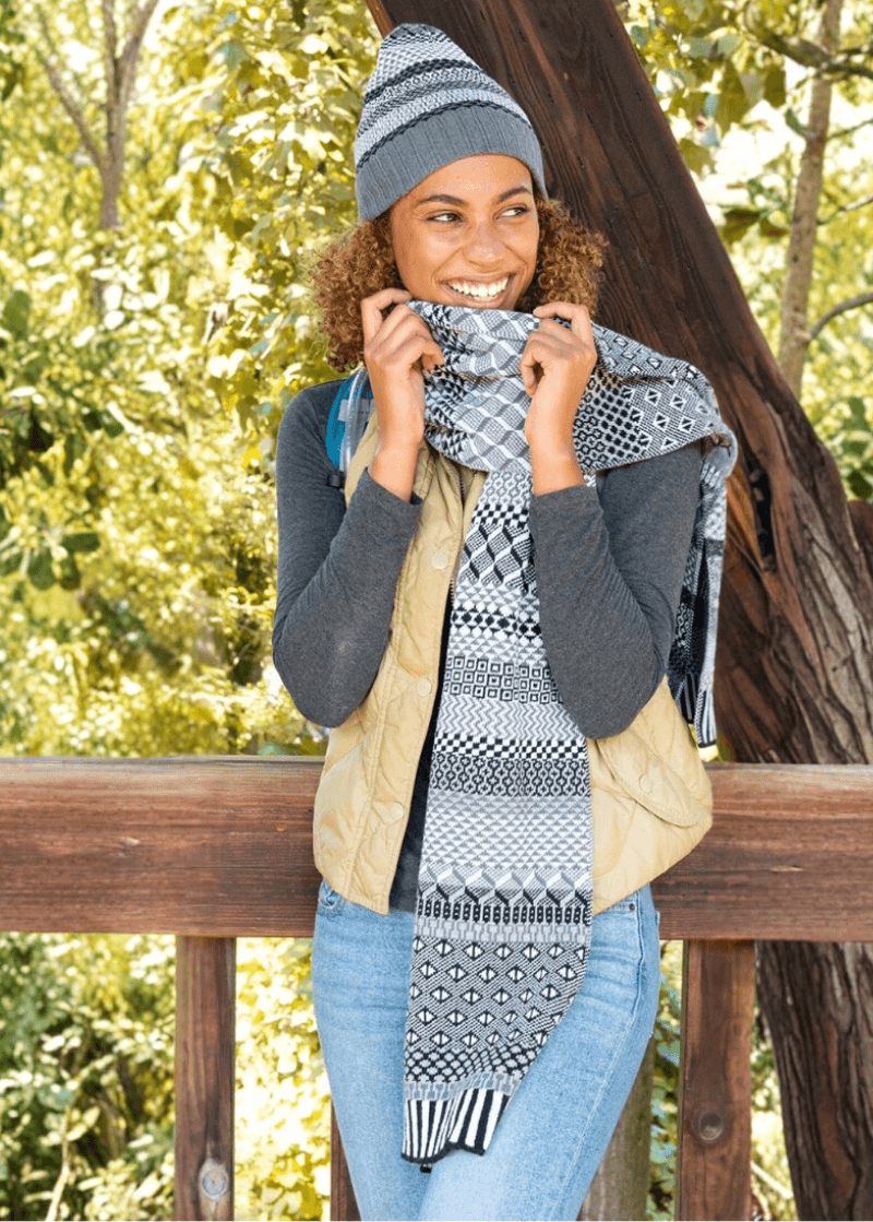 Solmate Socks Midnight Knitted Scarf | Made in USA | Classy Cozy Cool Women's Made in America Clothing Boutique