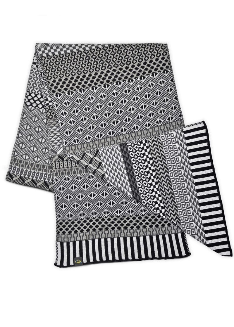 Solmate Socks Midnight Knitted Scarf | Made in USA | Classy Cozy Cool Women's Made in America Clothing Boutique