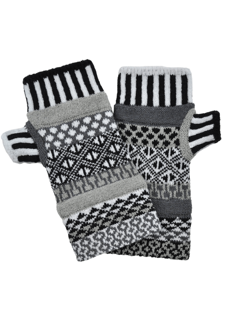 Solmate MIDNIGHT Knitted Fingerless Mittens  | Made in USA | Classy Cozy Cool Women's Made in America Clothing Boutique