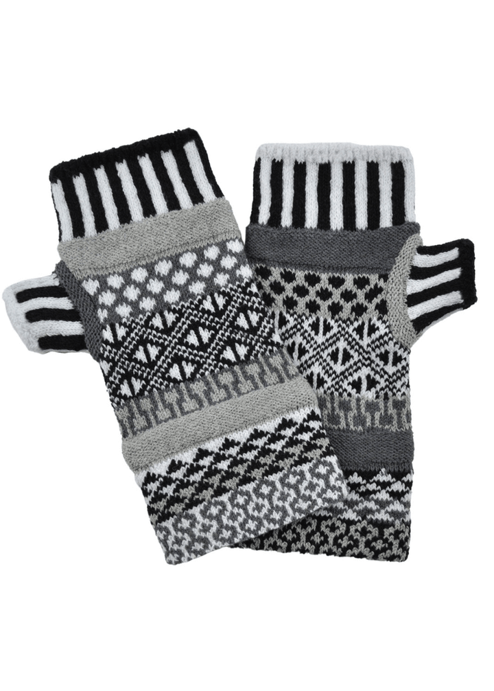 Solmate MIDNIGHT Knitted Fingerless Mittens  | Made in USA | Classy Cozy Cool Women's Made in America Clothing Boutique