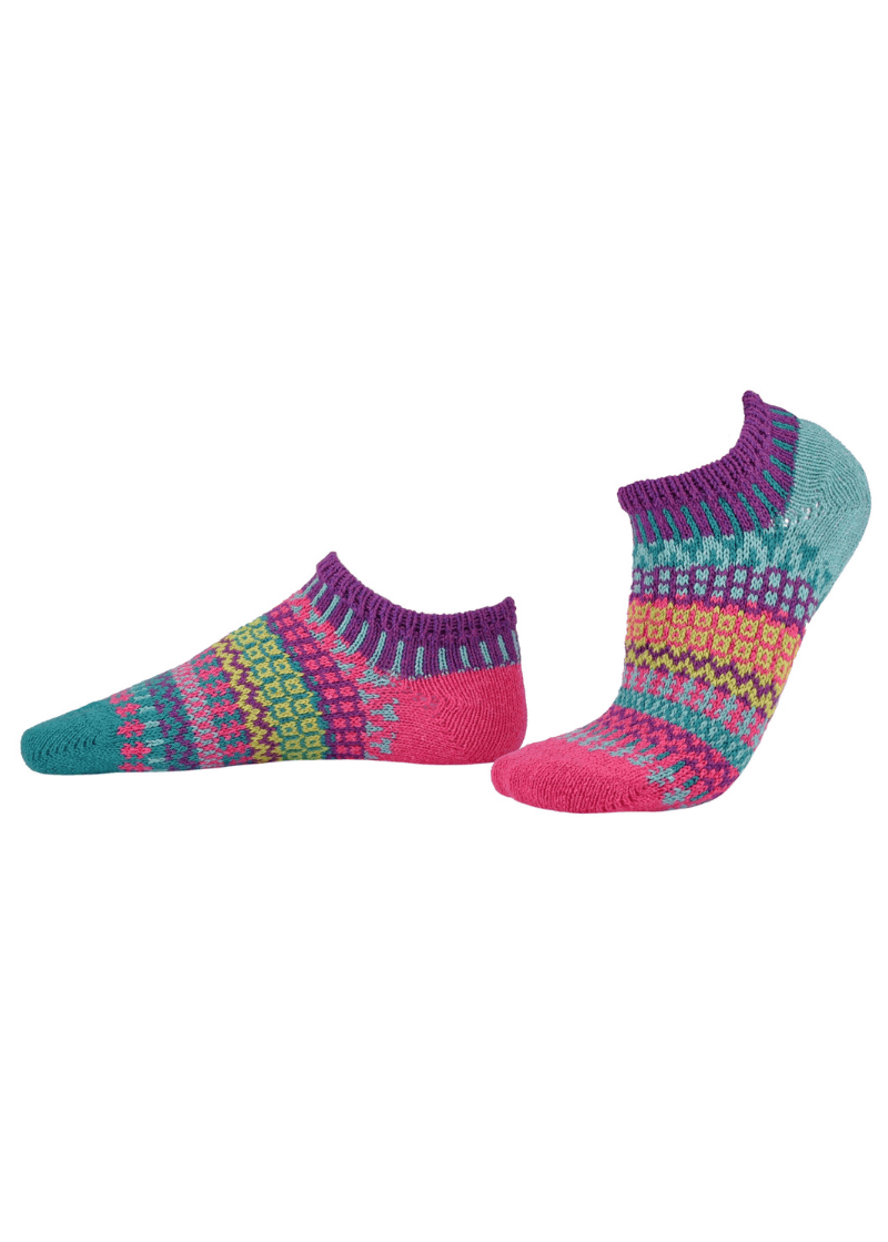 Solmate MORNING GLORY Knitted Ankle Socks | Made in USA | These socks are delightfully mismatched & so very comfortable.  American Made Women's Boutique.