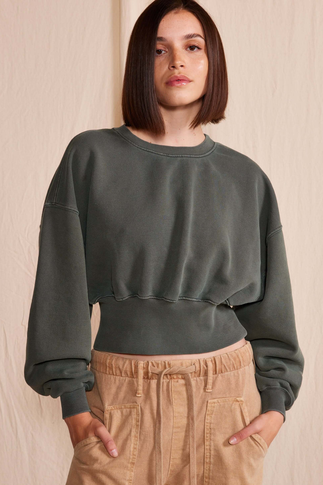 Sonoma Sweatshirt by People of Leisure — 100% organic cotton, relaxed fit in 6 colors. Ethically made in LA. Sizes XS–XL