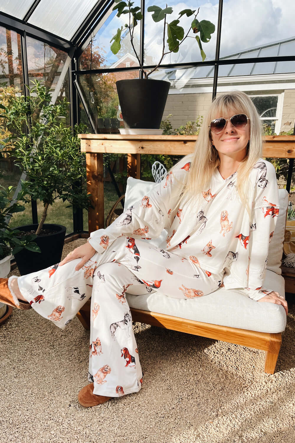 Made in USA Women's Loungewear Set, Curling up with my furry friends is one of the most comforting things, so naturally a darling beyond-comfortable outfit featuring these favorite little characters is perfect! 