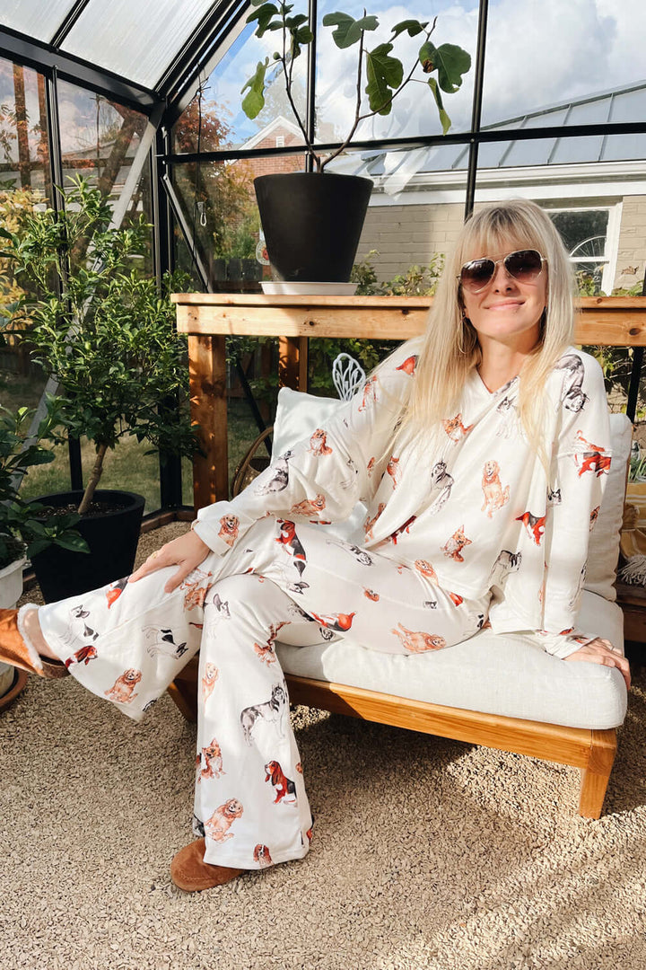 Made in USA Women's Loungewear Set, Curling up with my furry friends is one of the most comforting things, so naturally a darling beyond-comfortable outfit featuring these favorite little characters is perfect! 