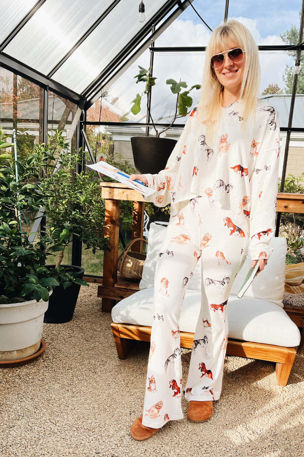Made in USA Women's Loungewear Set, Curling up with my furry friends is one of the most comforting things, so naturally a darling beyond-comfortable outfit featuring these favorite little characters is perfect! 