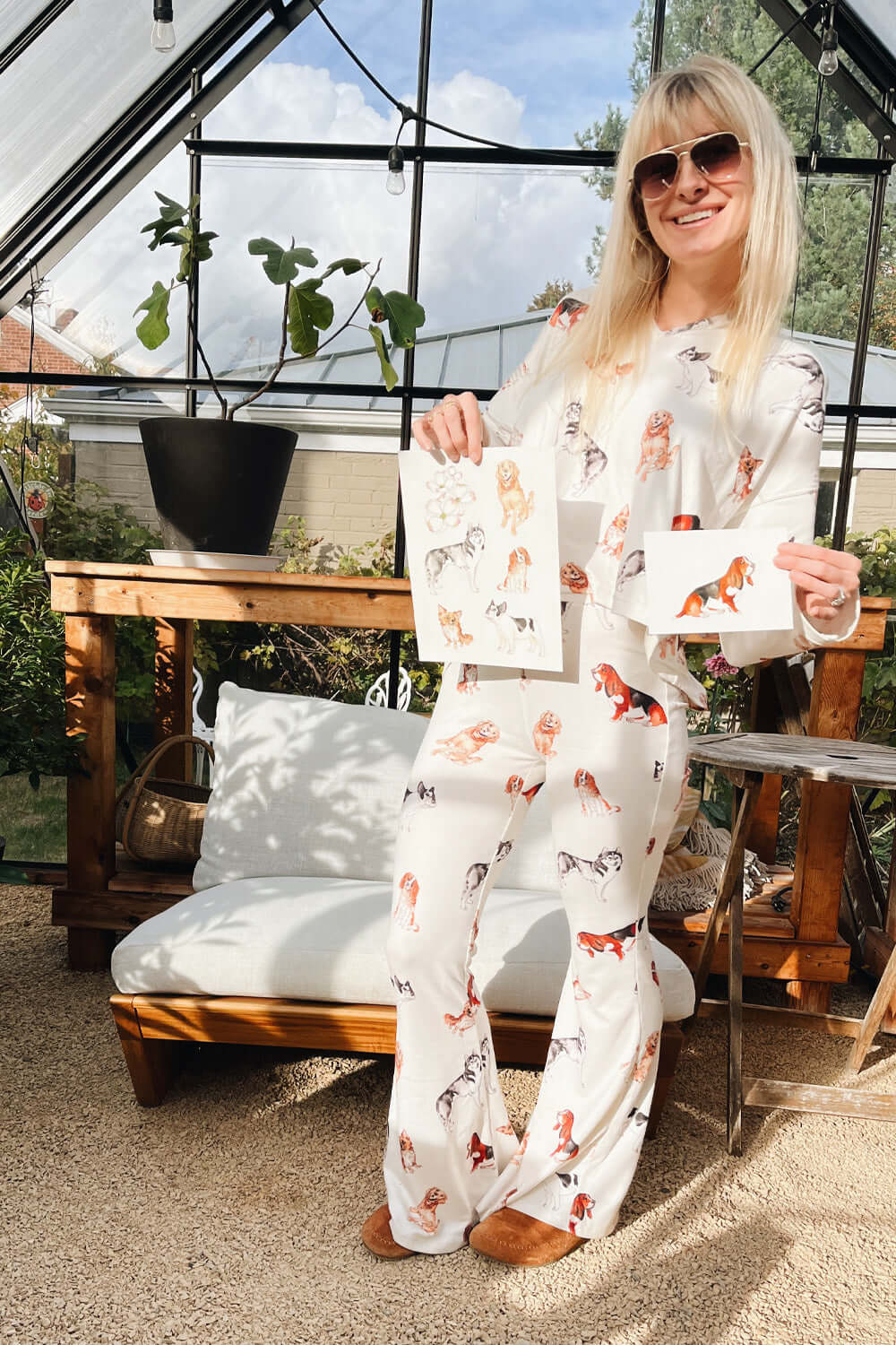 Made in USA Women's Loungewear Set, Curling up with my furry friends is one of the most comforting things, so naturally a darling beyond-comfortable outfit featuring these favorite little characters is perfect! 