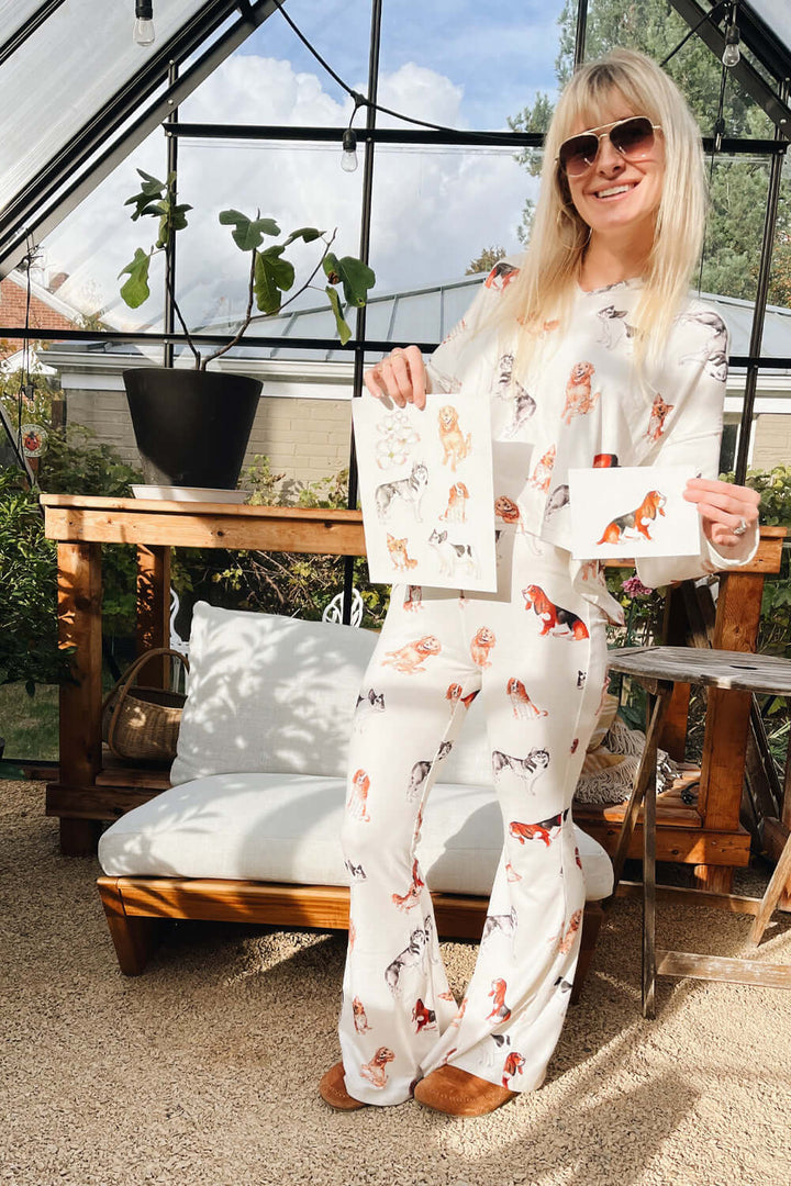 Made in USA Women's Loungewear Set, Curling up with my furry friends is one of the most comforting things, so naturally a darling beyond-comfortable outfit featuring these favorite little characters is perfect! 