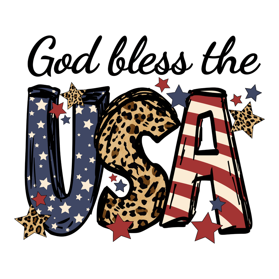 God Bless USA Mixed Media