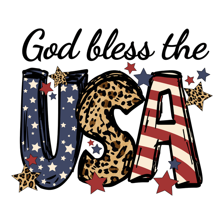 God Bless USA Mixed Media