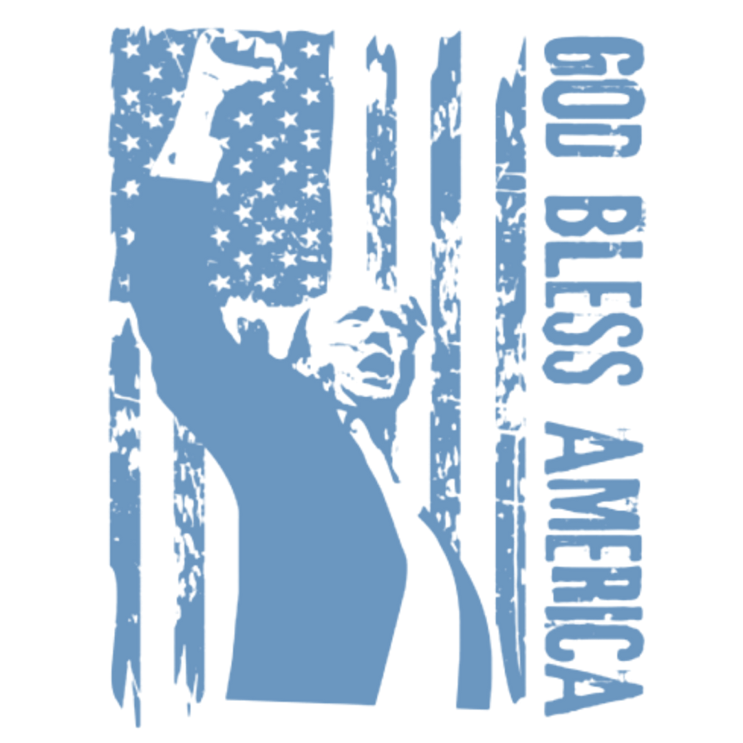 Trump God Bless America Blue