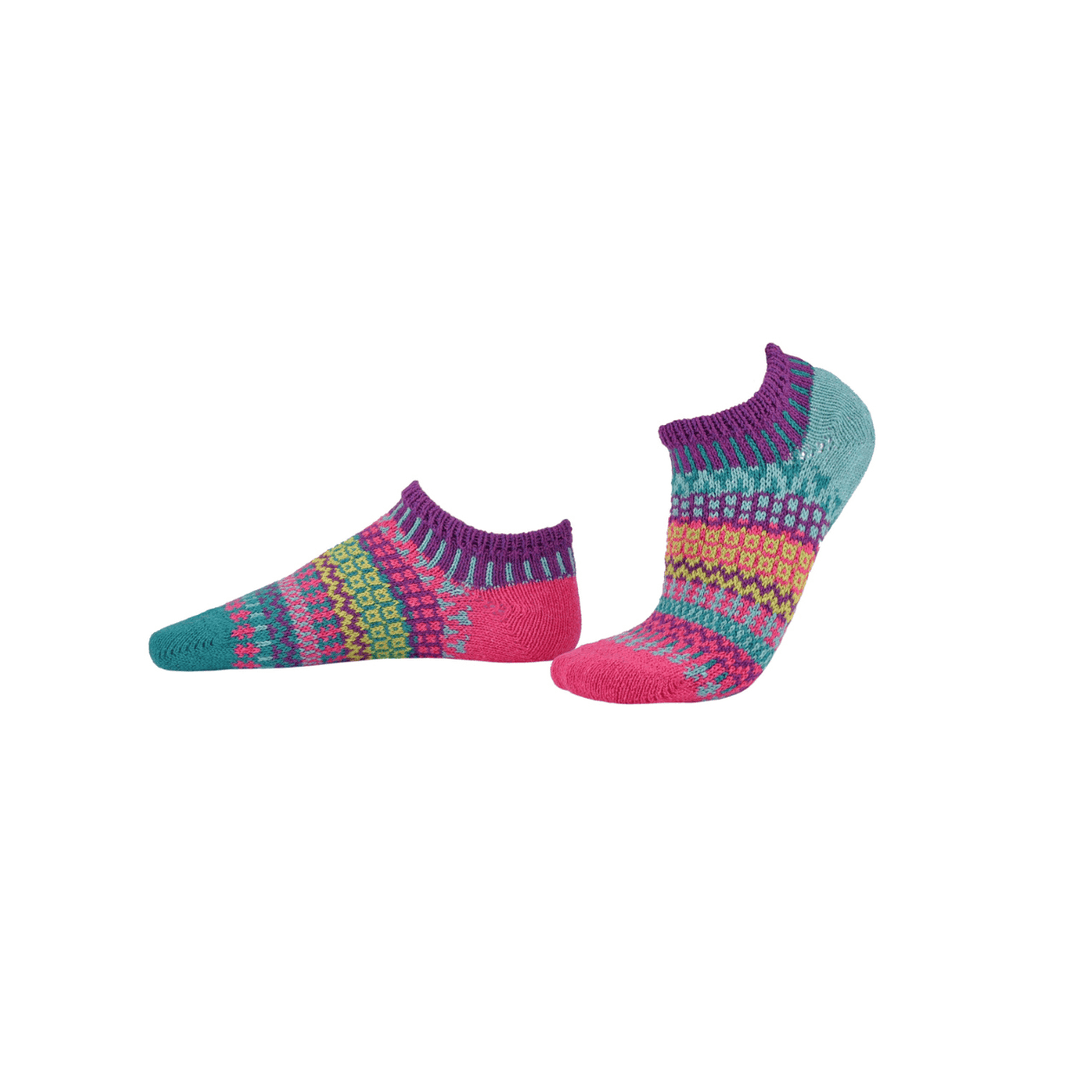 Solmate MORNING GLORY Knitted Ankle Socks | Made in USA | These socks are delightfully mismatched & so very comfortable.  American Made Women's Boutique.