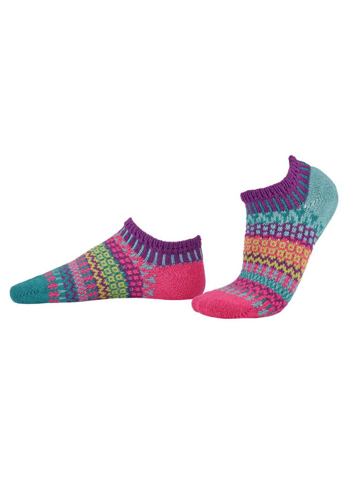 Solmate MORNING GLORY Knitted Ankle Socks | Made in USA | These socks are delightfully mismatched & so very comfortable.  American Made Women's Boutique.
