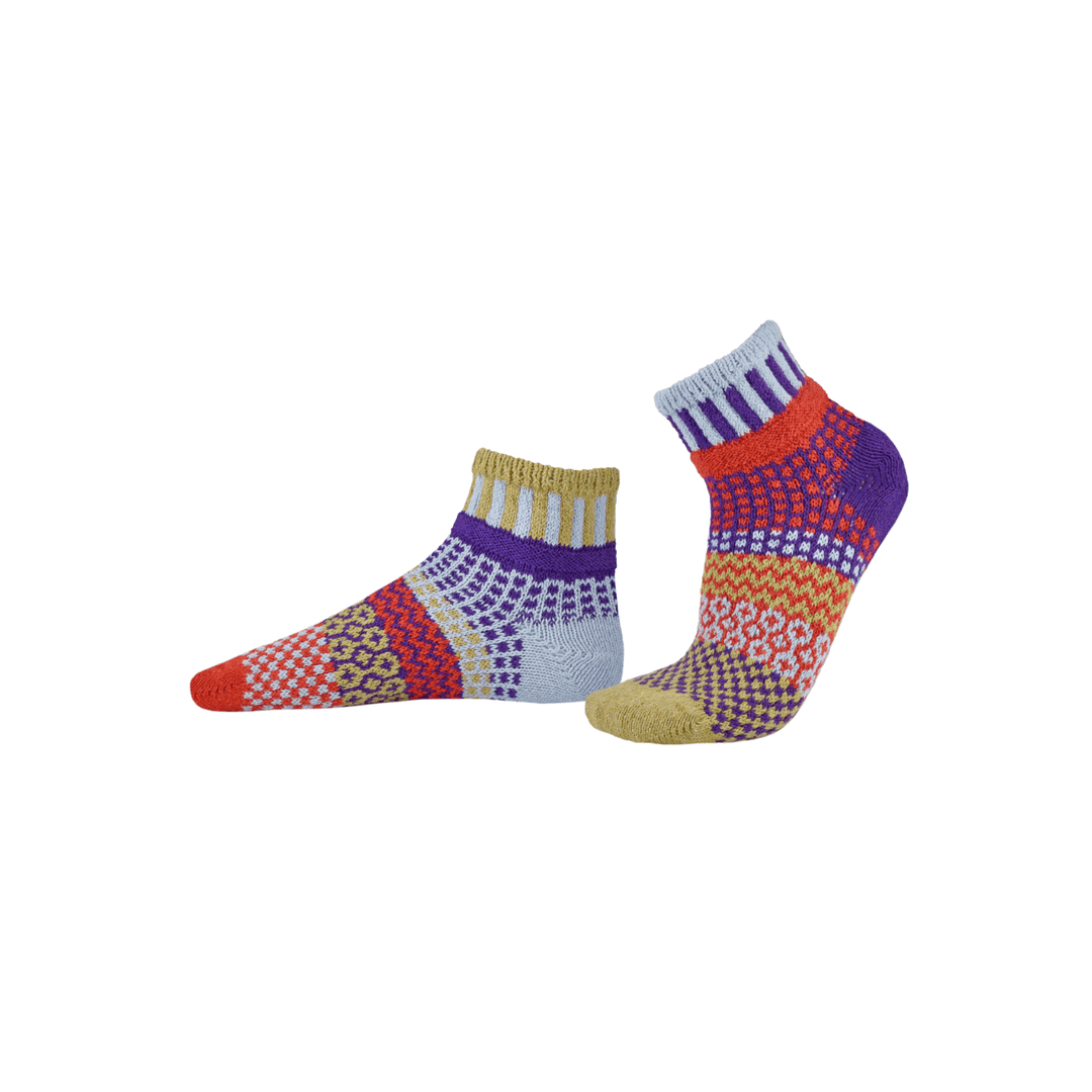 Solmate PISTACHIO Knitted Quarter Socks | Made In USA | Delightfully Mismatched & so Very Comfortable.  Classy Cozy Cool Women's Boutique.