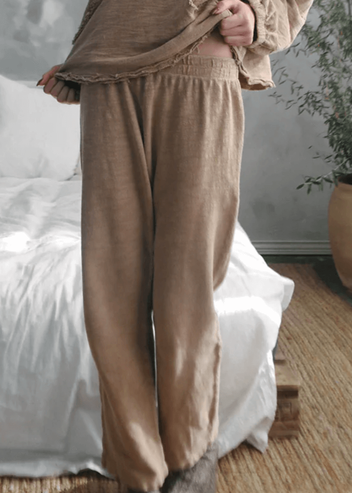 The pants you have been dreaming about. The New Baja Pants is an update on our best seller. Crafted from 100% cotton and featuring a cool relaxed fit, these pants are ultra cozy and flattering on all body types. Sand / Olive / Navy, Made in USA