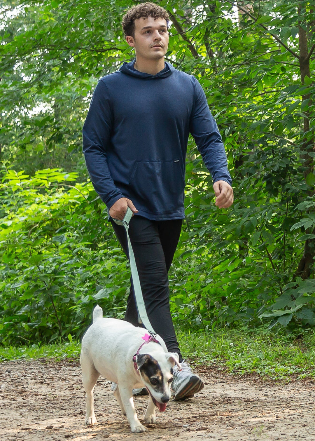 Made in USA WSI Sportswear Men's SoftTECH™ Pro Long Sleeve Hoodie in Navy,  built-in joey pouch and a hood. 
