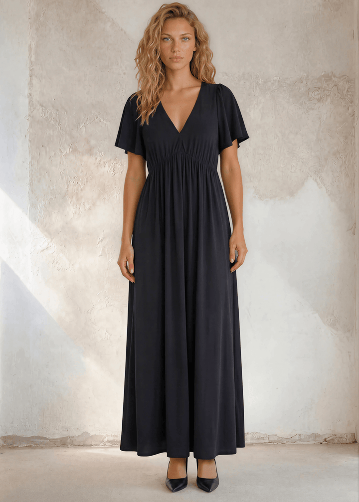 flowing maxi dress with sleeves Maxi Chiffon Dress, Long Sleeve Dress, Women Maxi Dress, Purple Maxi Dress, Chiffon Dress, Boho Dress, Evening Dress, Plus Size Clothing