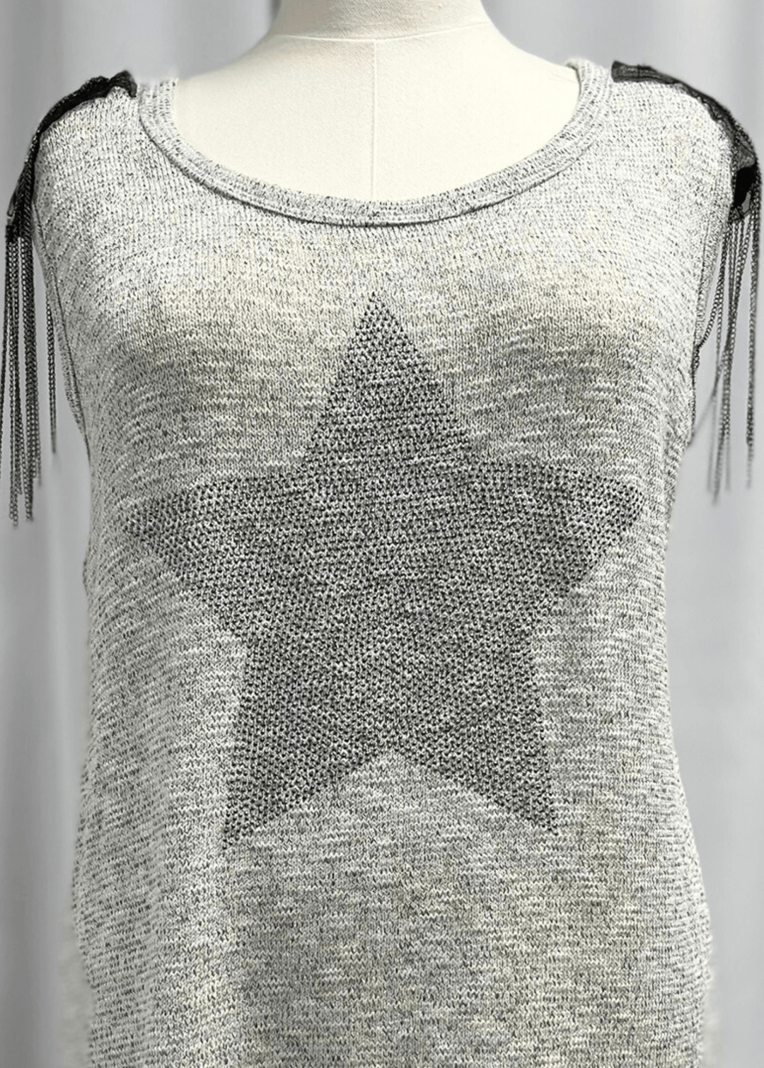 Star Beaded Fringe Top