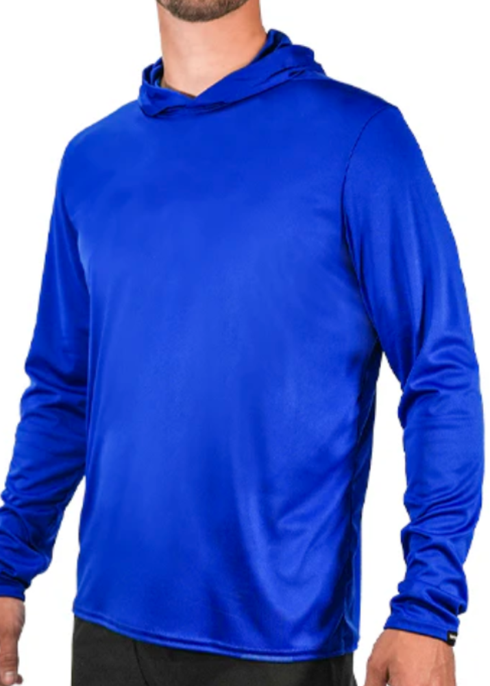 Made in USA WSI Sportswear Men's Microtech™ Lightweight Performance Hoodie, UPF50 Sun Protection, Advanced wicking properties, Anti-microbial Properties 