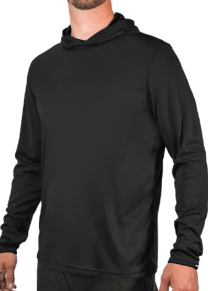 Made in USA WSI Sportswear Men's Microtech™ Lightweight Performance Hoodie, UPF50 Sun Protection, Advanced wicking properties, Anti-microbial Properties 