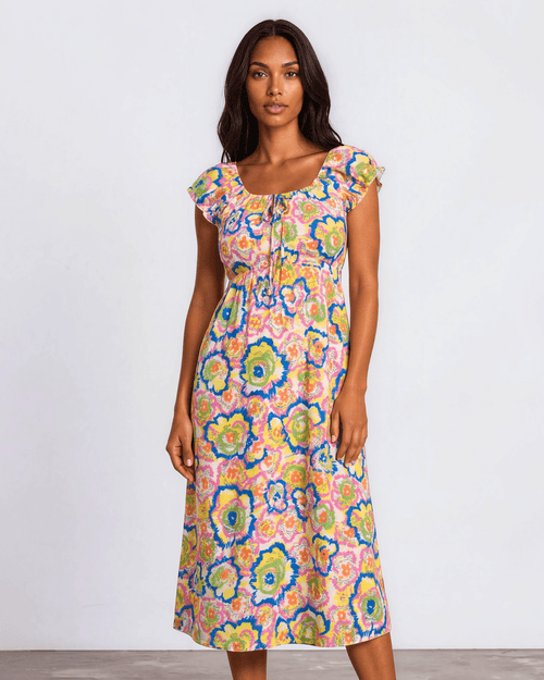 Sydney's Summer Vacation Floral Midi Dress | Made in USA – Classy Cozy Cool