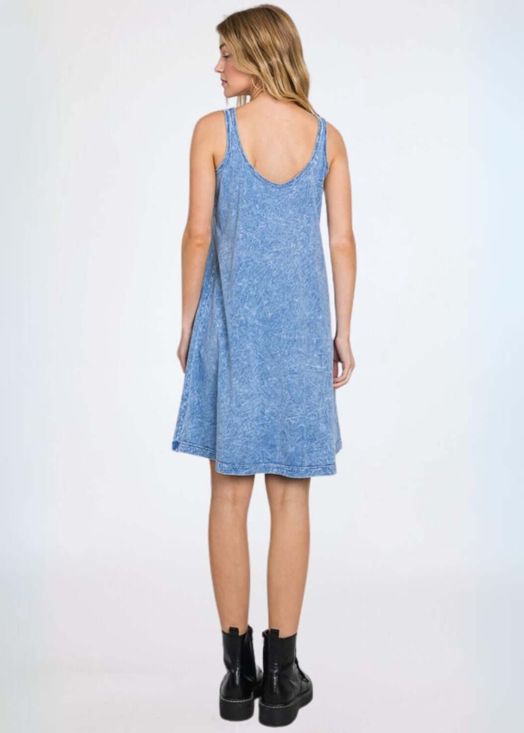 All Cotton Tank Dress Made in USA Apricot Yellow / Large All Cotton Tank Dress Made in USA Apricot Yellow / Large