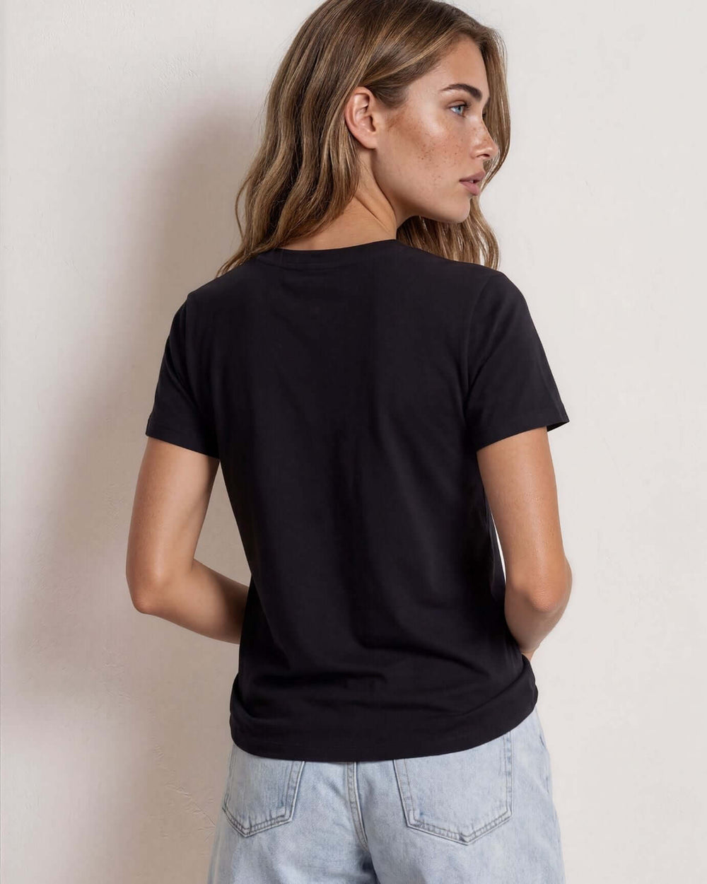 The True American Women's T-shirt - Super soft 100% combed ring-spun cotton crew neck tee, made in the USA with USA-milled fabric. Classic fit, effortless style.
