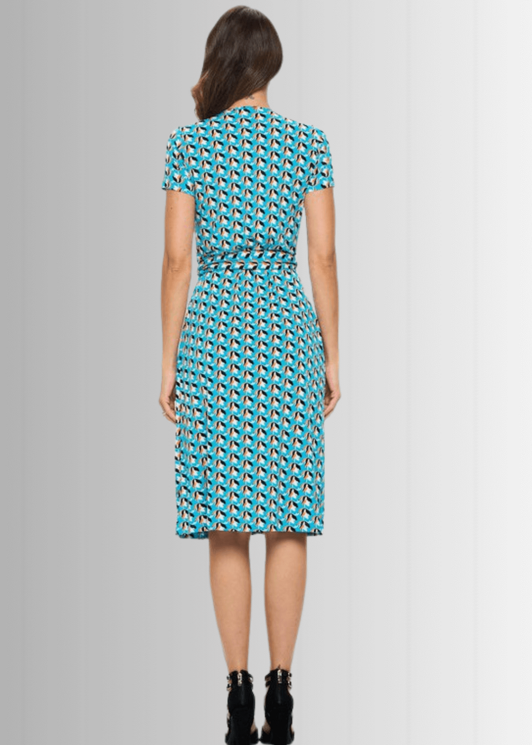 jersey tulip dress HEATHER Tulip Hem Women's Dress Black : MD