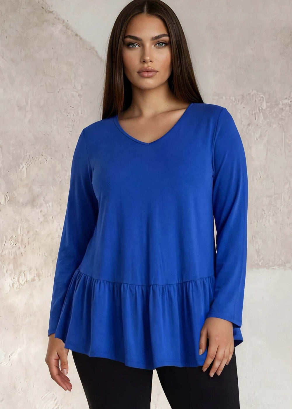 Ally Grab and Go Tunic Plus Size (Royal Blue) Made in USA
