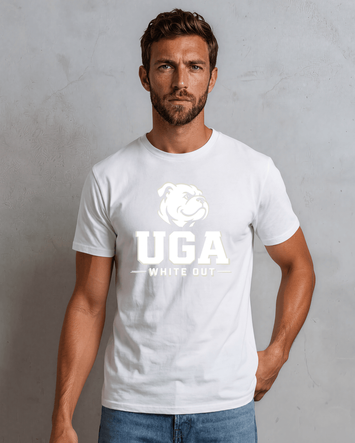 UGA White Out graphic tee for the September 12th game. Men&