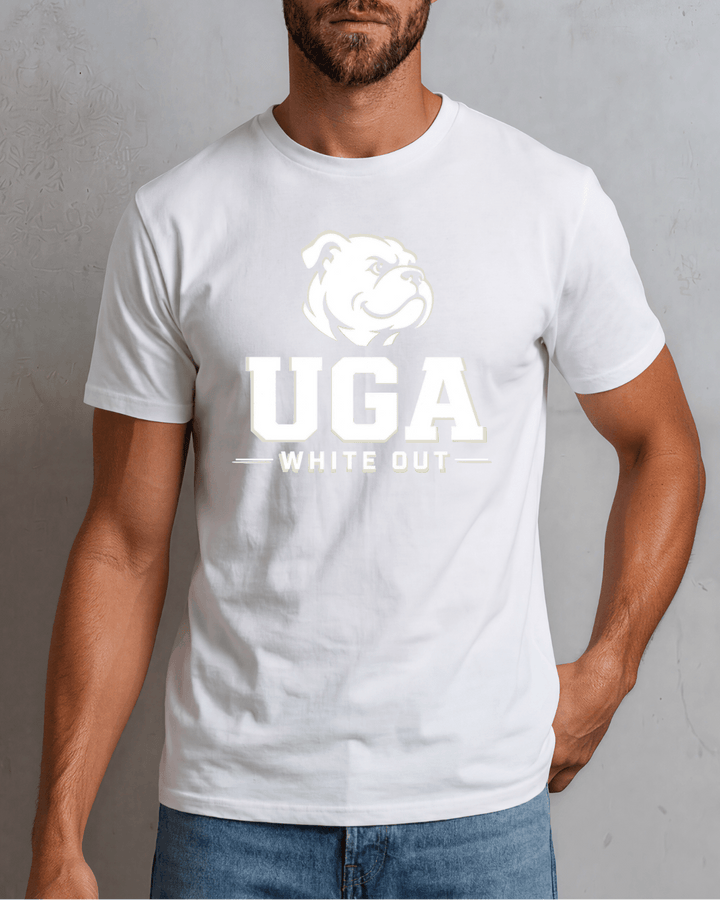 UGA White Out graphic tee for the September 12th game. Men&