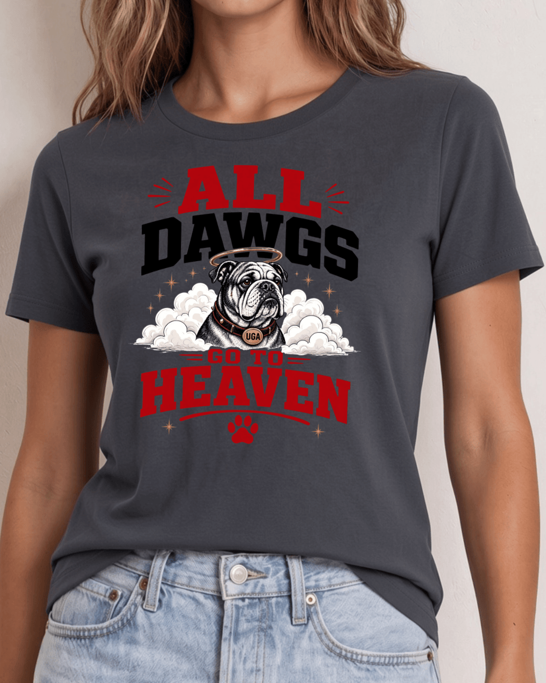 UGA Bulldogs All Dawgs Go To Heaven women&