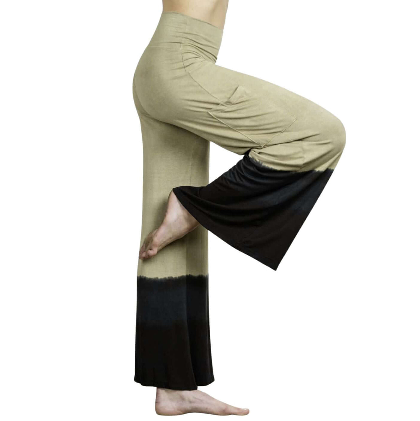 Jala Women's Chill Cargo Pants with Pockets in Midnight River, a Combination of Black & Tan | Style# CCP16-MR | Made in USA | Classy Cozy Cool Women's Made in America Clothing Boutique