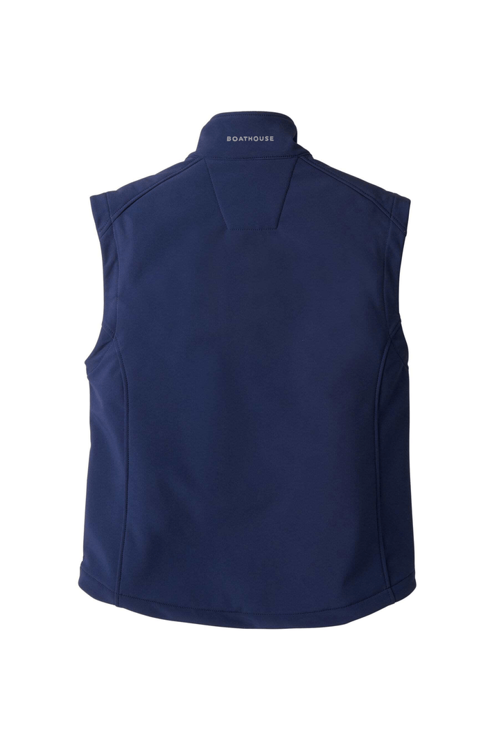 Made in USA BOATHOUSE Men's Equinox Soft Shell Vest is the perfect all-weather vest. Water-resistant, breathable, and lightweight, Available in Navy, Black and Graphite
