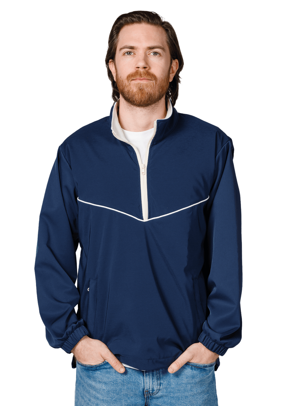 Made in USA Boathouse Stevenson Lightweight Waterproof Unisex Jacket Pullover, Mesh Lining, Side Pockets, Available in Black, Navy and Orchid