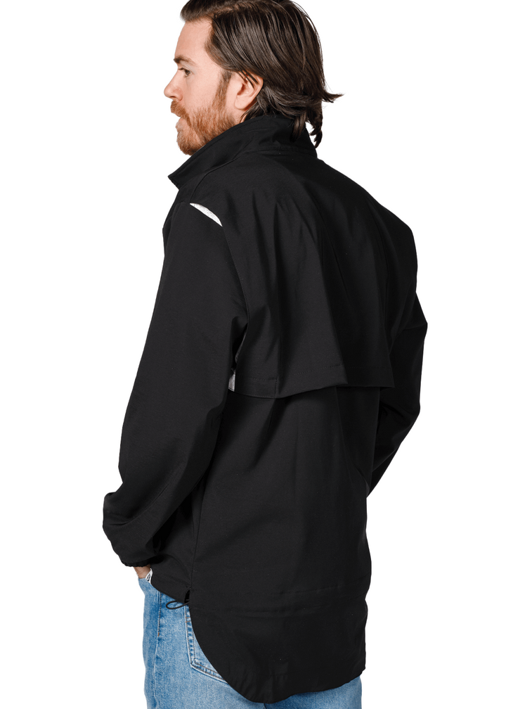 Made in USA Boathouse Stevenson Lightweight Waterproof Unisex Jacket Pullover, Mesh Lining, Side Pockets, Available in Black, Navy and Orchid