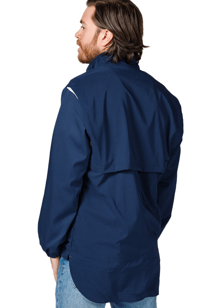 Made in USA Boathouse Stevenson Lightweight Waterproof Unisex Jacket Pullover, Mesh Lining, Side Pockets, Available in Black, Navy and Orchid