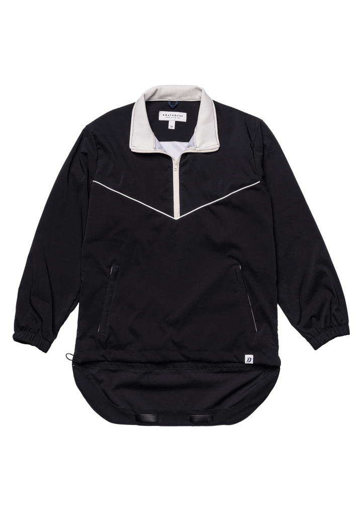 Made in USA Boathouse Stevenson Lightweight Waterproof Unisex Jacket Pullover, Mesh Lining, Side Pockets, Available in Black, Navy and Orchid