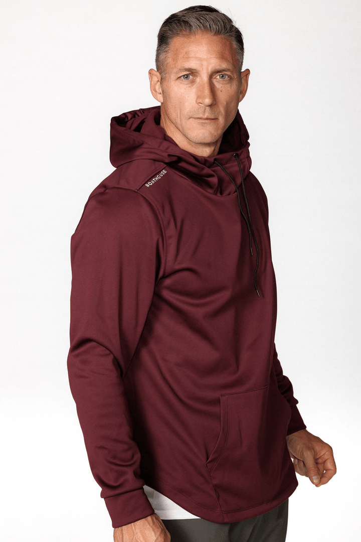 Made in USA Boathouse Unisex Men's Tailwind Hoodie in Burgundy, Crafted from our signature Stretch-Lite™ fabric, this hoodie is naturally breathable and extremely comfortable
