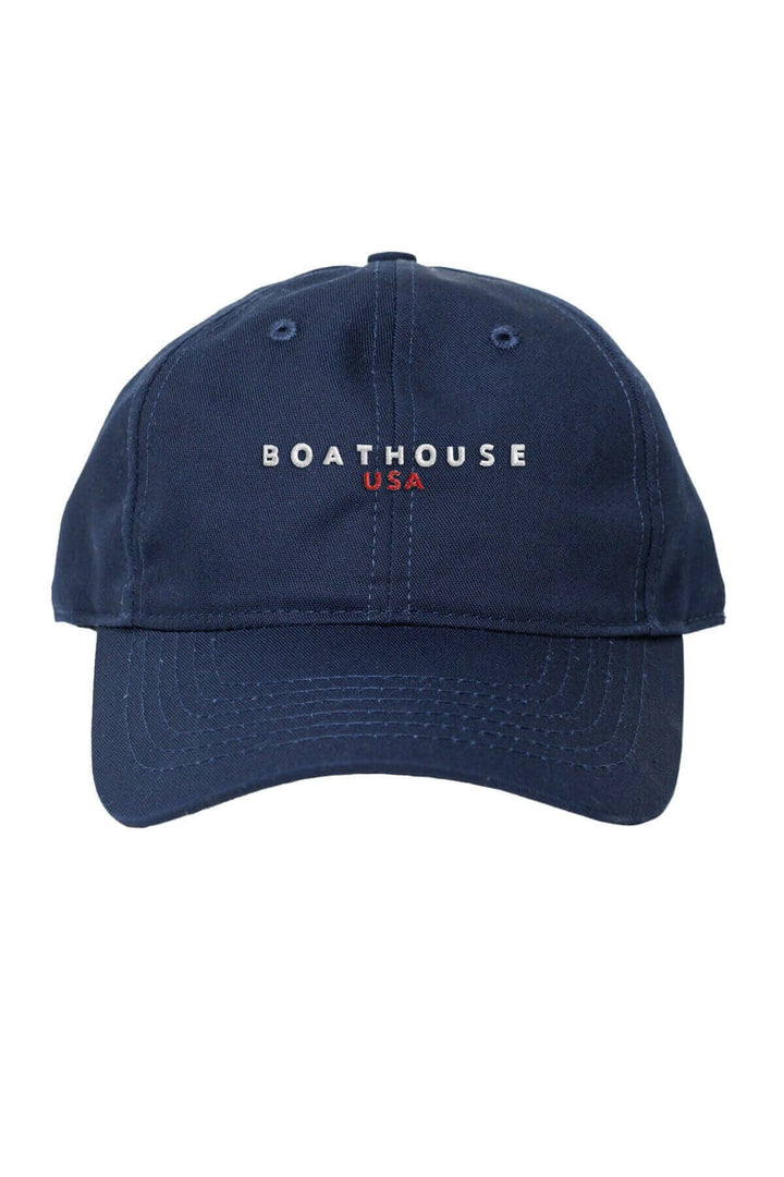 BOATHOUSE Unisex Patriotic USA Graphic Baseball Cap Made in USA One Size - Navy Blue