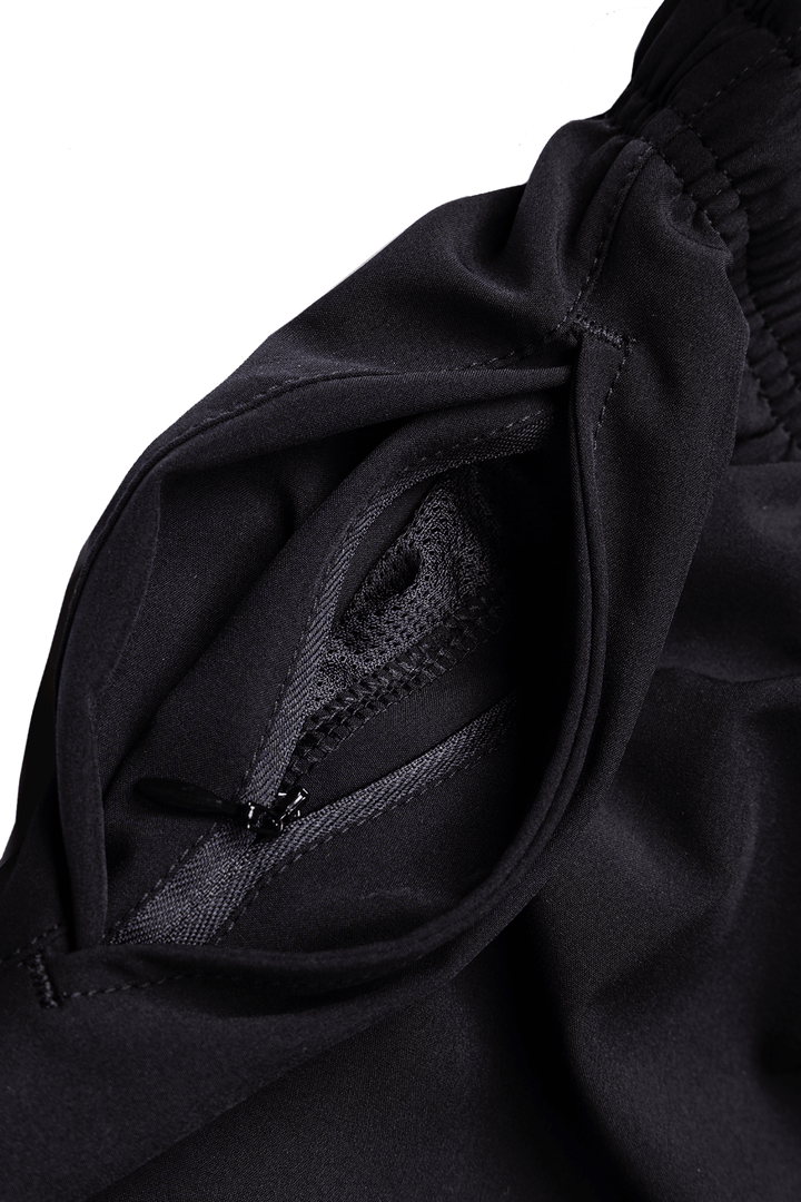 Made in USA Women's Athletic Shorts | Boathouse Journey Shorts 2.0 | 4-way stretch & moisture-wicking fabric, Mesh pocket bottoms for drainage when underwater Hidden zippered pocket Elastic waistband Metal-tipped drawcord Welt back pocket that fits an iPhone | FIT+ Shell - 94% polyester, 6% spandex Pocket Lining - 100% Polyester Quadstretch technical fabric Woven with a water resistant coating Ultra Lightweight Inseam 4" - Available in Navy, Black and Plum