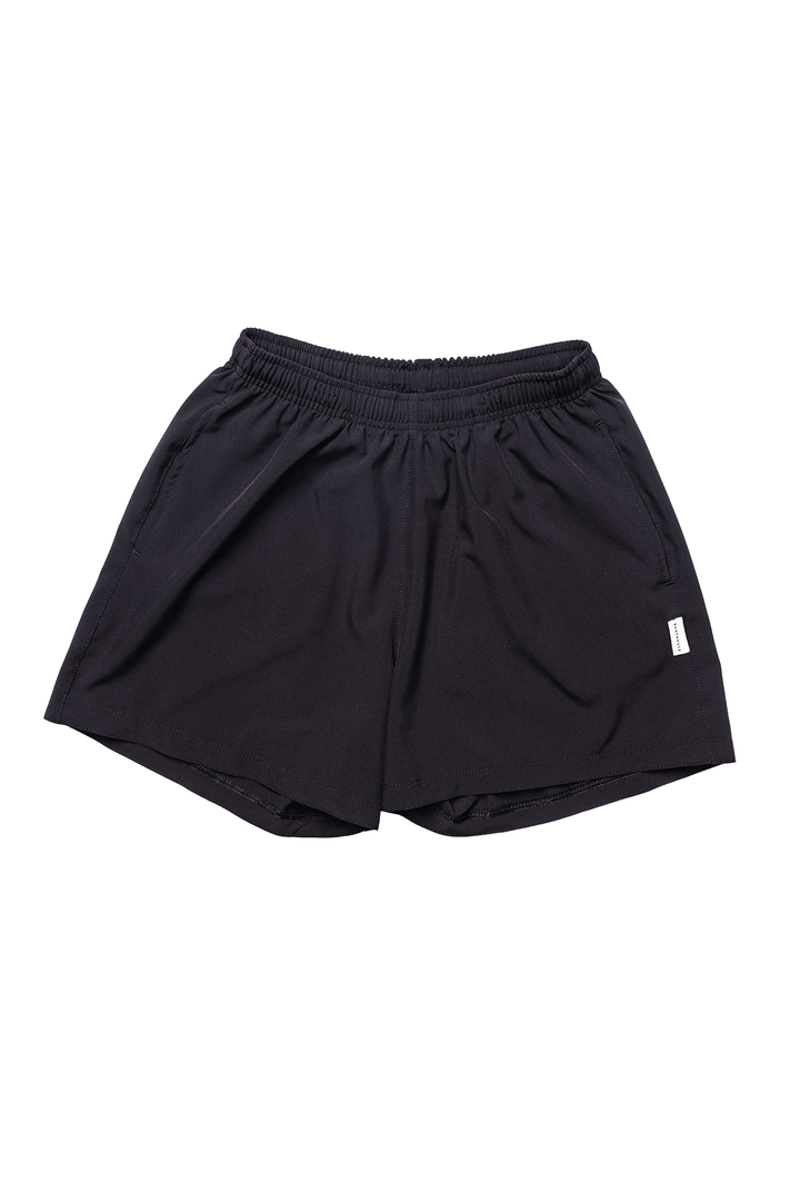 Made in USA Women's Athletic Shorts | Boathouse Journey Shorts 2.0 | 4-way stretch & moisture-wicking fabric, Mesh pocket bottoms for drainage when underwater Hidden zippered pocket Elastic waistband Metal-tipped drawcord Welt back pocket that fits an iPhone | FIT+ Shell - 94% polyester, 6% spandex Pocket Lining - 100% Polyester Quadstretch technical fabric Woven with a water resistant coating Ultra Lightweight Inseam 4" - Available in Navy, Black and Plum