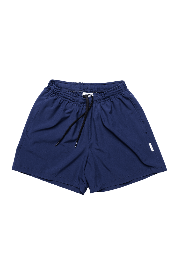 Made in USA Women's Athletic Shorts | Boathouse Journey Shorts 2.0 | 4-way stretch & moisture-wicking fabric, Mesh pocket bottoms for drainage when underwater Hidden zippered pocket Elastic waistband Metal-tipped drawcord Welt back pocket that fits an iPhone | FIT+ Shell - 94% polyester, 6% spandex Pocket Lining - 100% Polyester Quadstretch technical fabric Woven with a water resistant coating Ultra Lightweight Inseam 4" - Available in Navy, Black and Plum