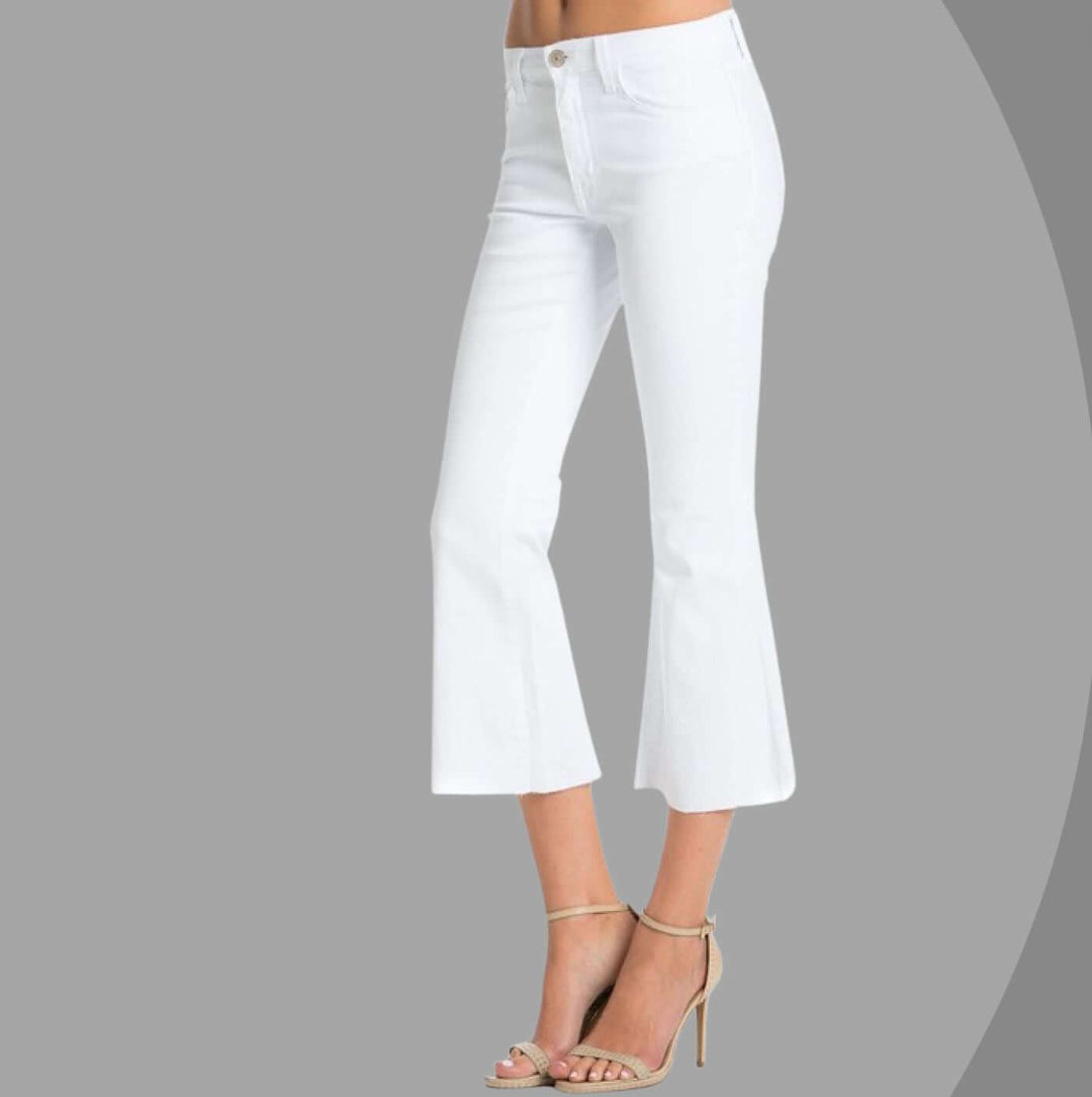 Anne Klein Womens Denim High Rise Capri Jeans White 10 